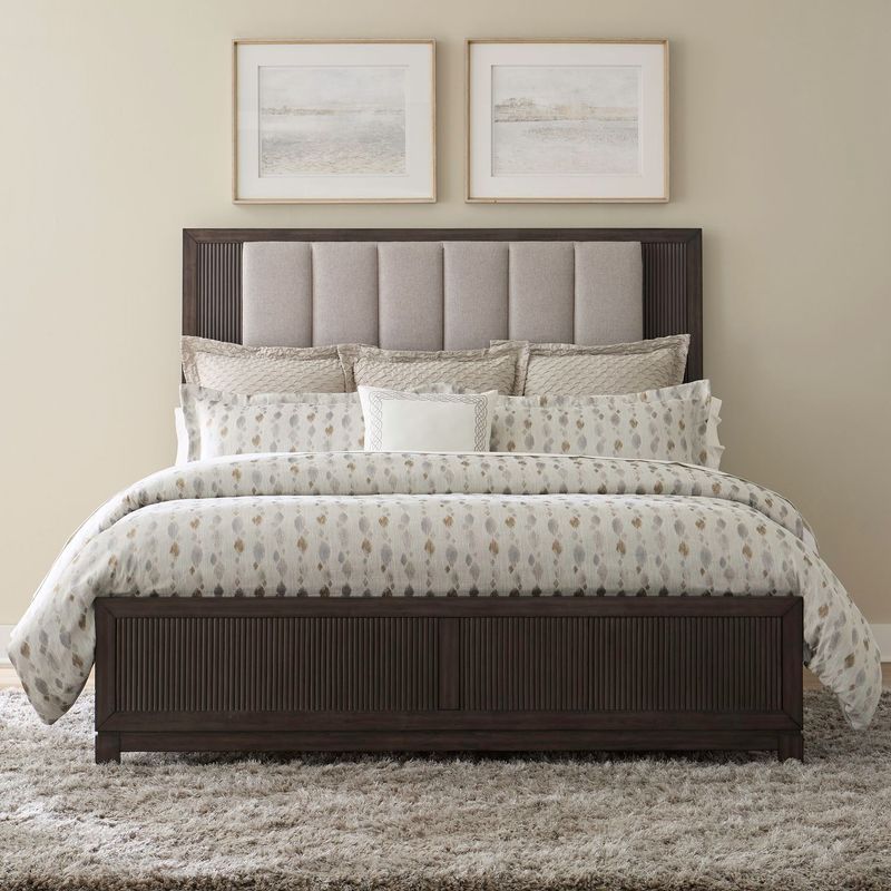 Modern Edge King Upholstered Panel Bed
