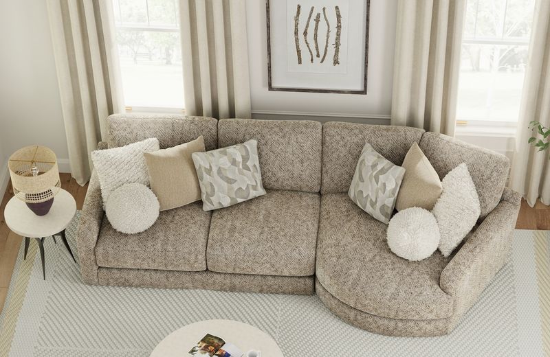 Turner 2pc RSF Piano Chaise Sofa