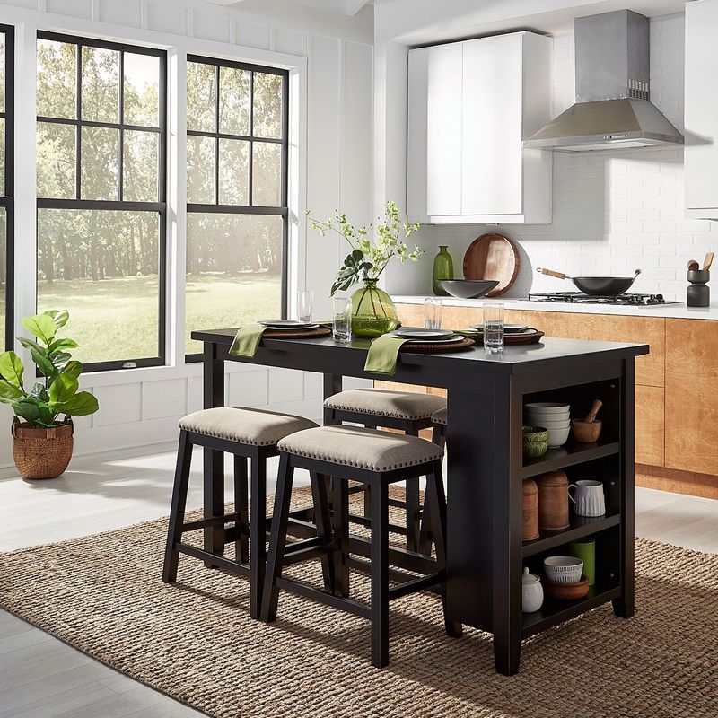 Brook Creek 5pc Counter Set- Black