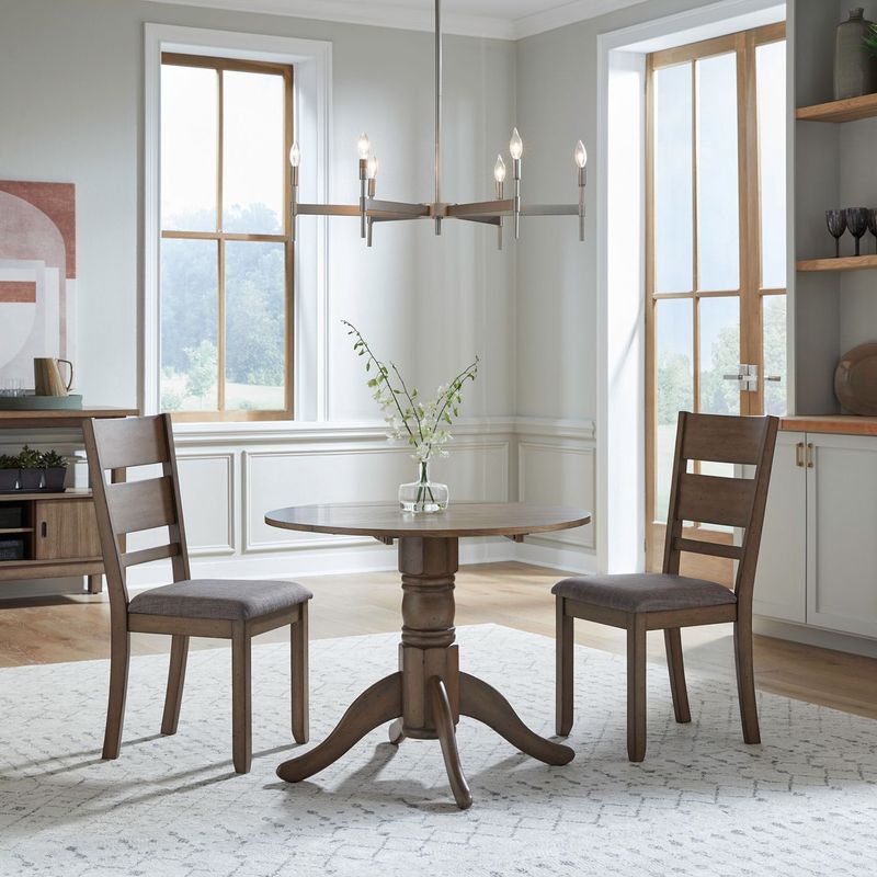 Brook Bay 3pc Drop Leaf Table Set- Sandstone