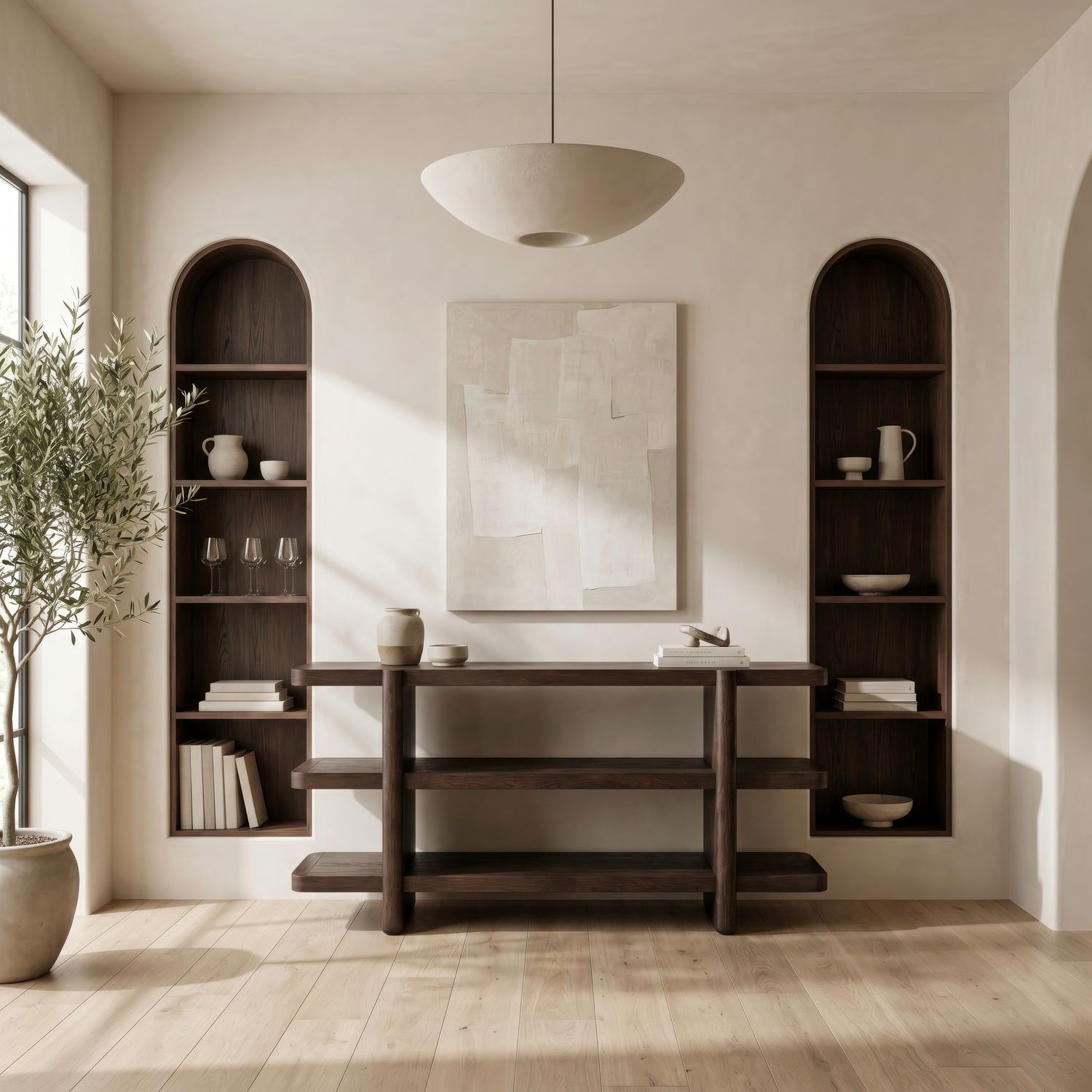 Skye View Sofa Table, Finish: Mocha Clay