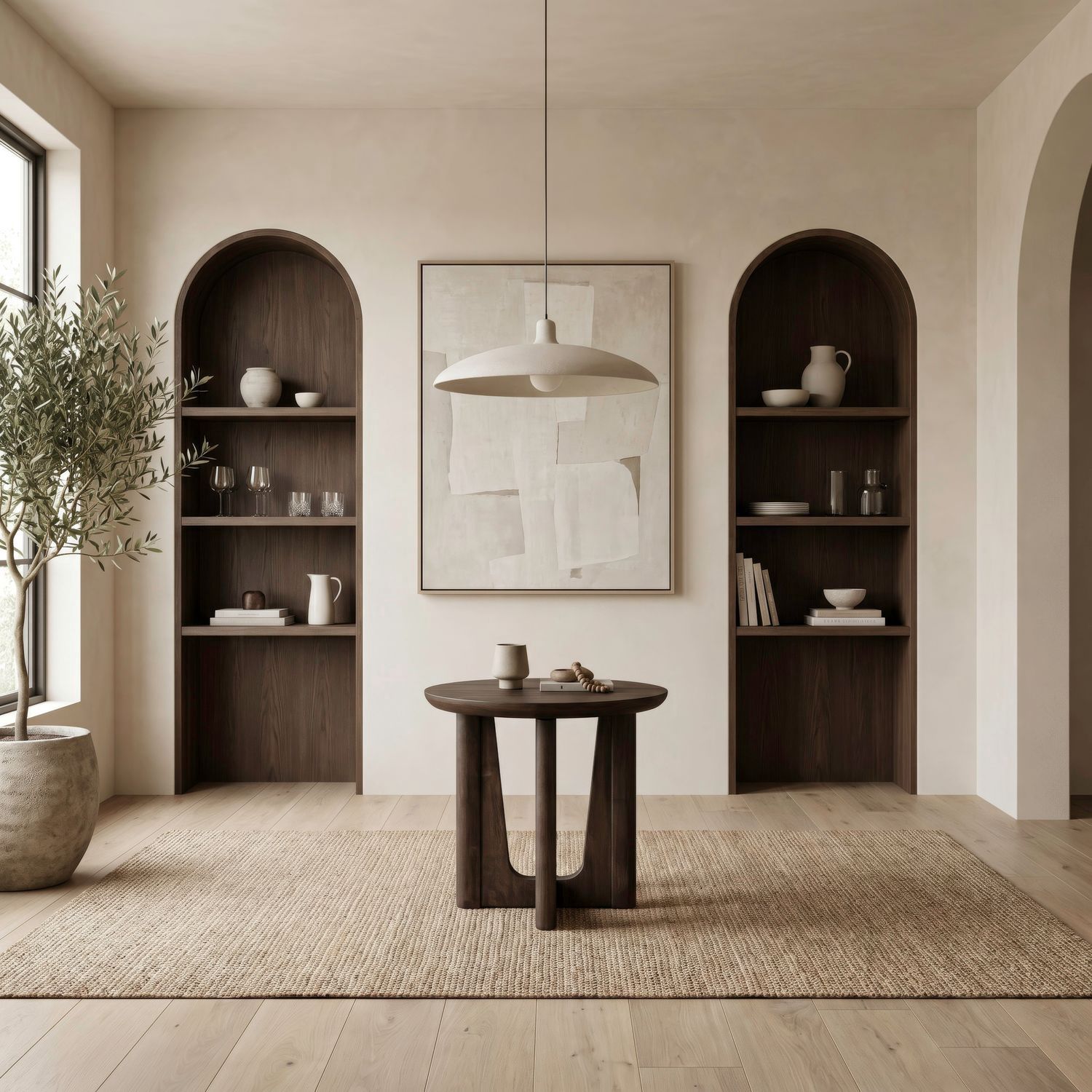 Skye View Round End Table, Finish: Mocha Clay