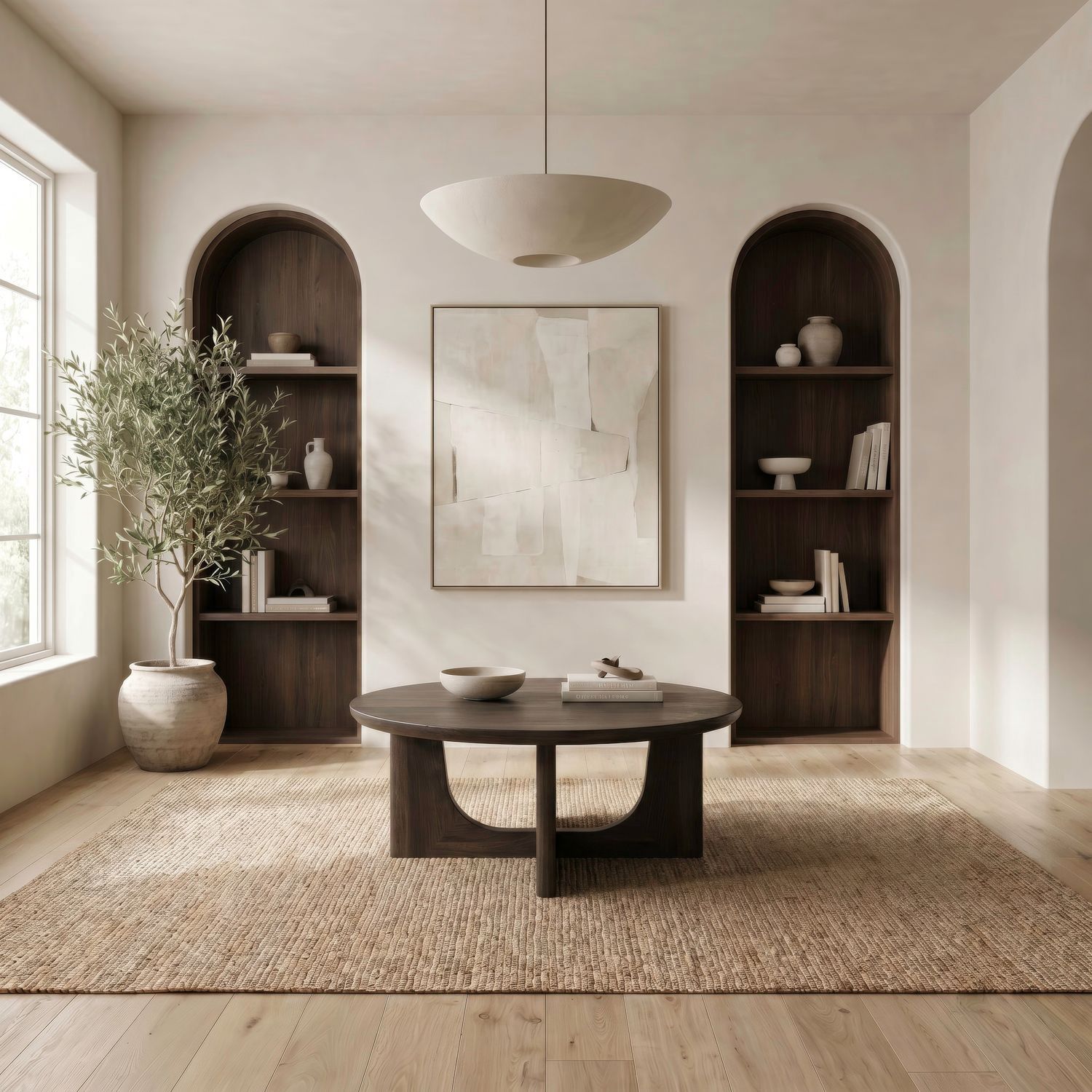 Skye View Round Cocktail Table, Finish: Mocha Clay
