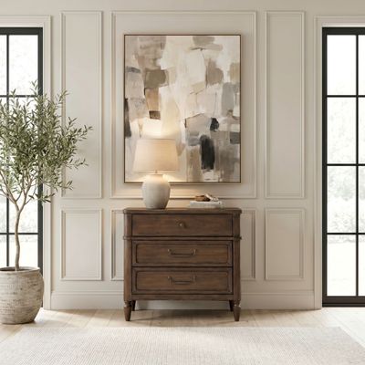 Wesley Hall Nightstand with Charging Station