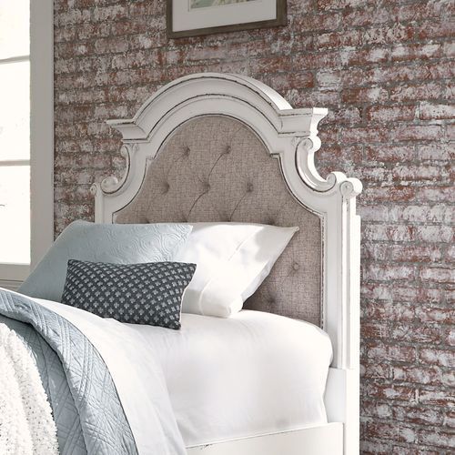 Magnolia Manor Full Upholstered Bed - Antique White