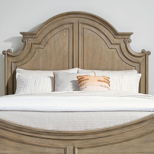 Magnolia Manor King Panel Bed - Weathered Bisque
