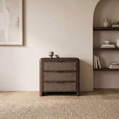 Skye View 3 Drawer Nightstand with Charging Station