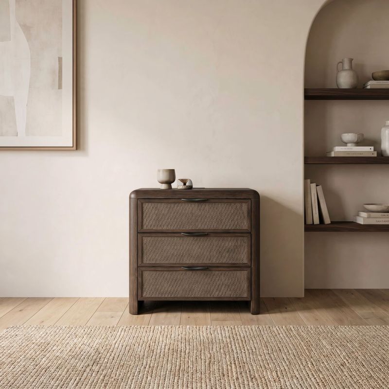 Skye View 3 Drawer Nightstand with Charging Station