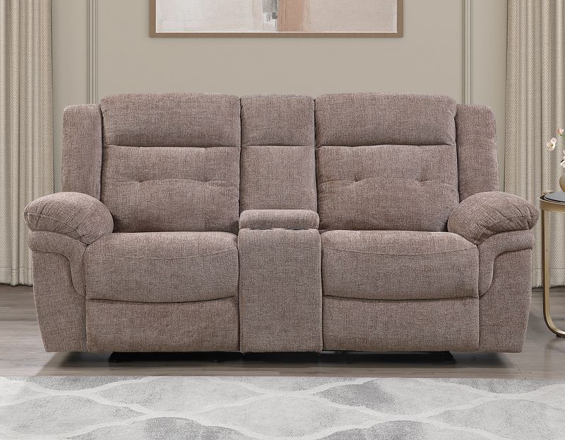 Sydney Manual Gliding Reclining Console Loveseat