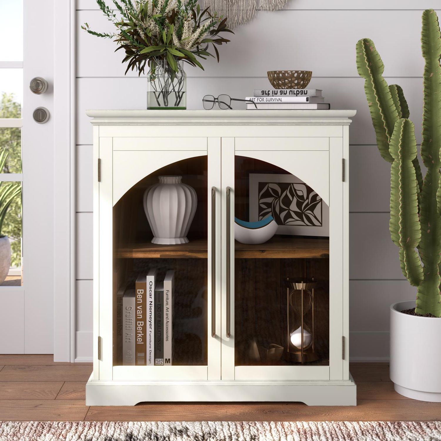 Archdale 2 Door Accent Cabinet, color: White