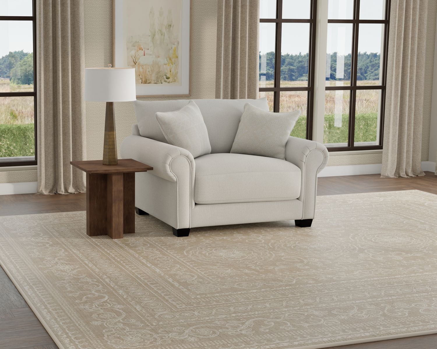 Barrett Chair 1/2, color: Natural