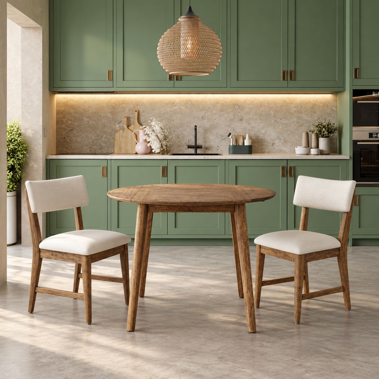 Percy &amp; Beck 3-Piece Drop Leaf Dining Set - Chestnut