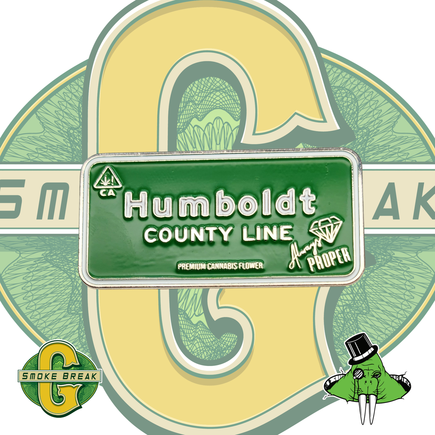 Humboldt County Line Lapel Pin