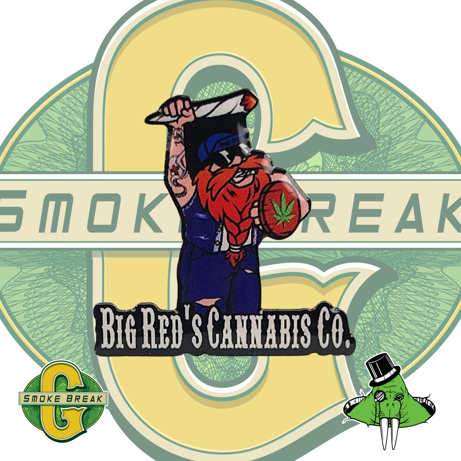 Big Red&#39;s Cannabis Co. Lapel Pin