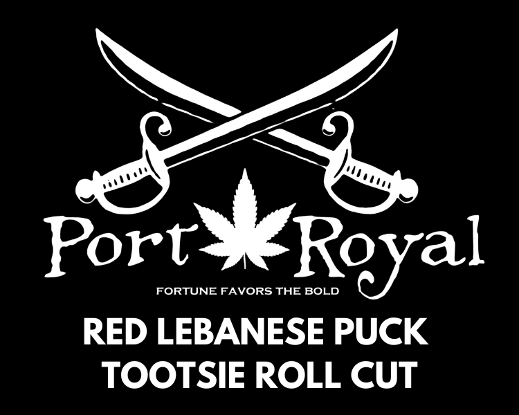 Red Lebanese Puck Tootsie Roll Cut