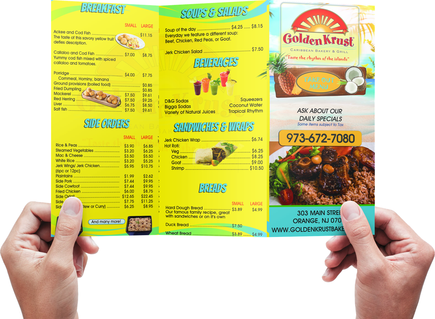 Menus 8.5x11 inches