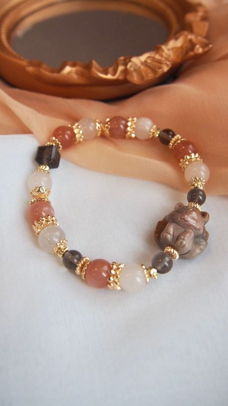 Nine-Tailed Fox - Sunstone &amp; Smokey Quartz (special edition)