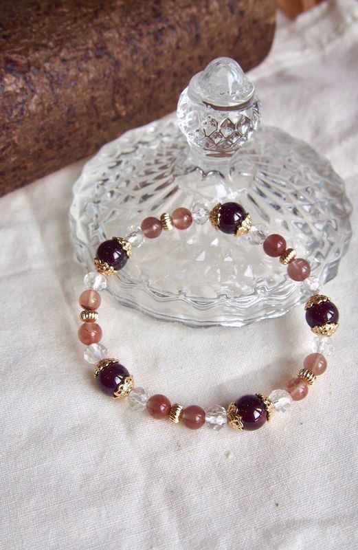 Garnet with Andesine Labradorite