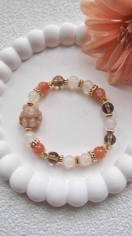 ​Nine-Tailed Fox with Sunstone &amp; Smokey Quartz (special edition)