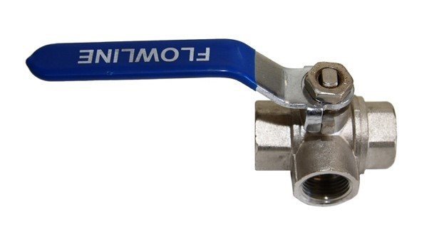 3-WAY BALL VALVE ‘L’ PORT Side Entry Chrome Plated Brass 3-WAY BALL VALVE ‘L’ PORT Side Entry Chrome Plated Brass