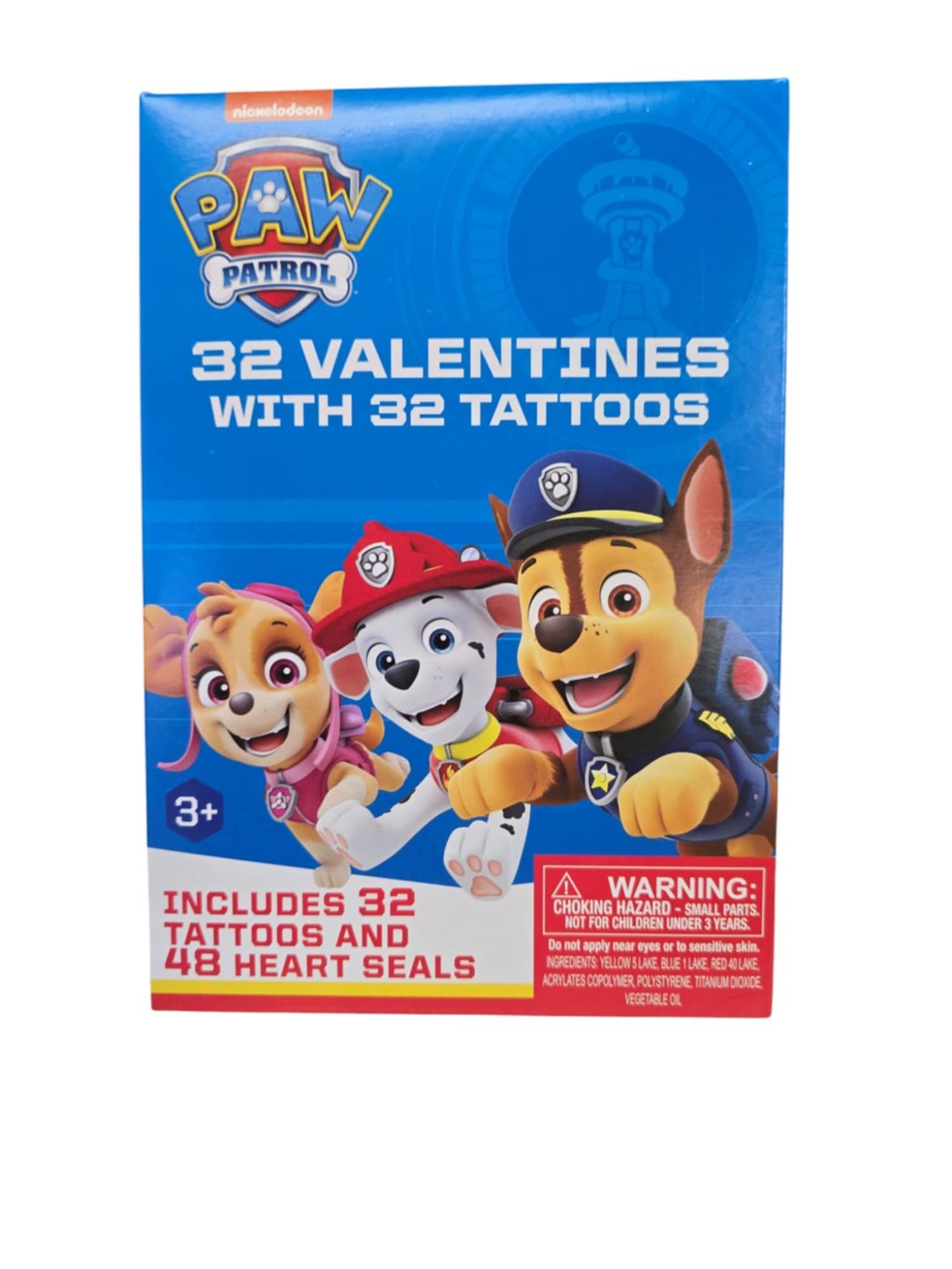 Paw Patrol Valentine Cards and Tattoos