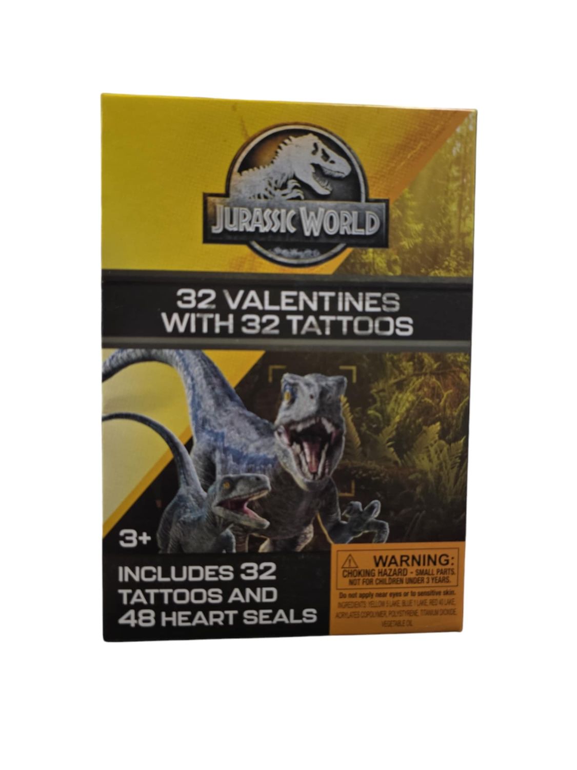 Jurassic World Valentine Cards and Tattoos