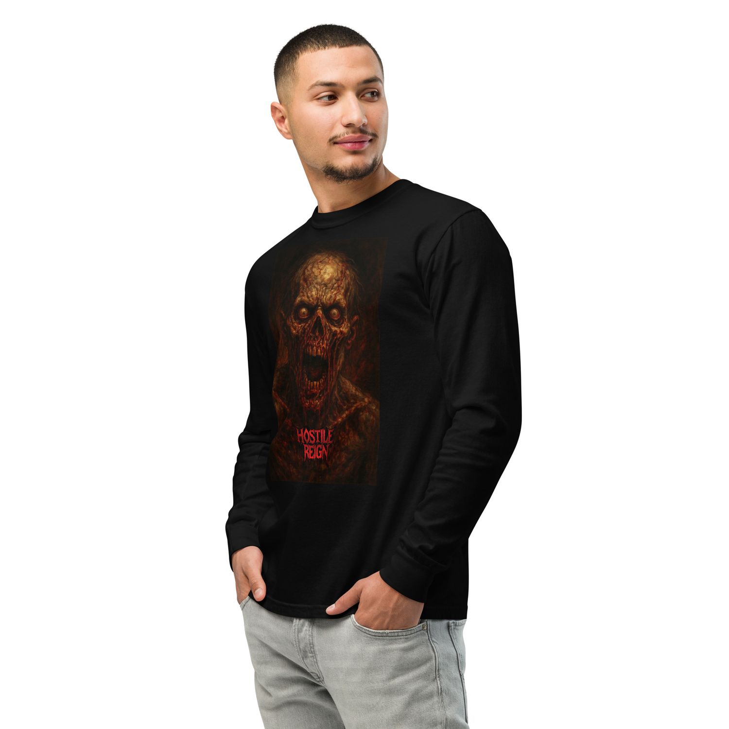 Garment-dyed heavyweight long-sleeve shirt METAL VIRUS VORAK HOSTILE REIGN