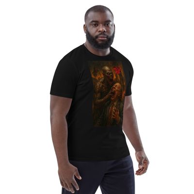 Unisex organic cotton t-shirt METAL FUCK POLITICAL OPPRESSION HOSTILE REIGN