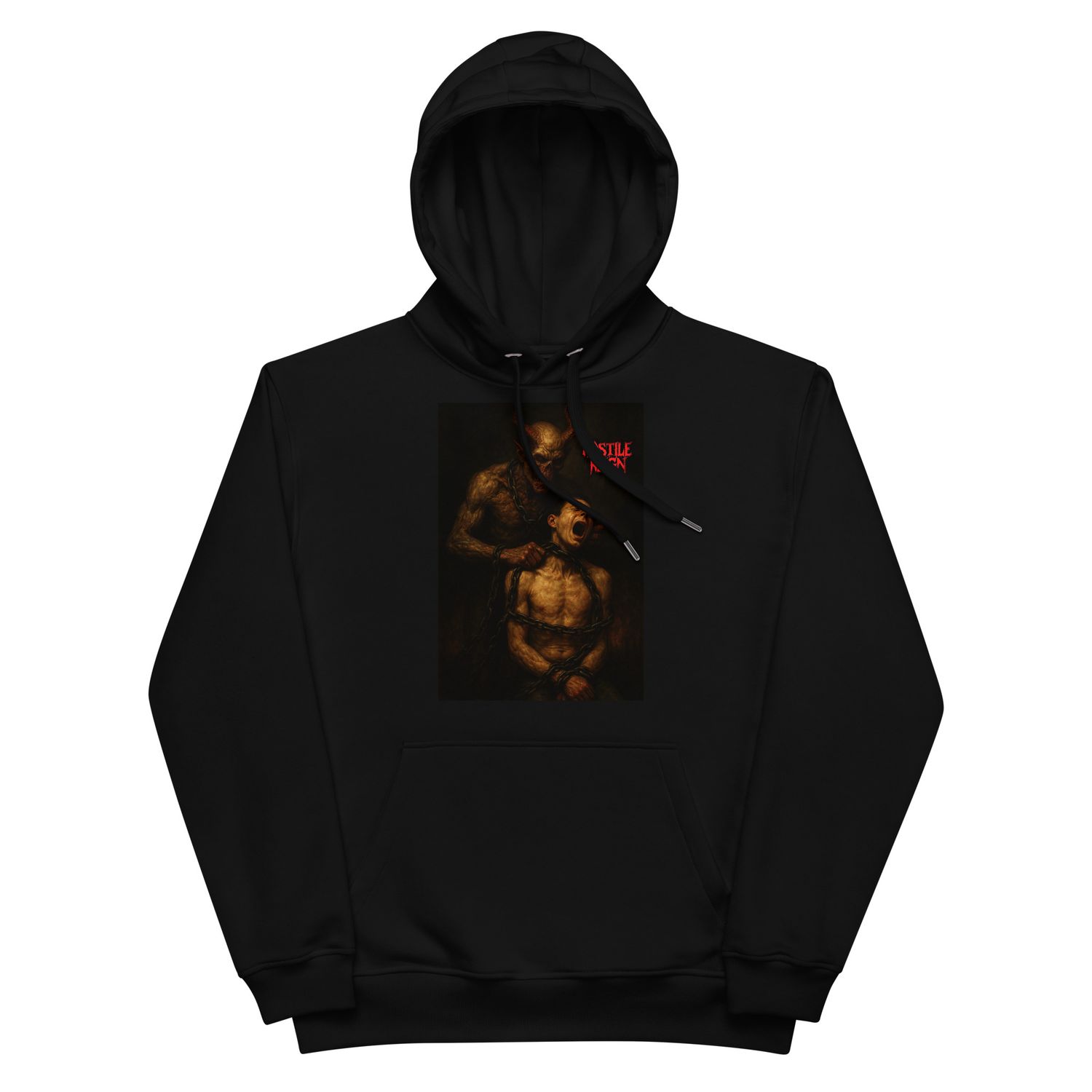 Premium eco hoodie METAL VORAK BRUTAL EVIL SLAVE HOSTILE REIGN