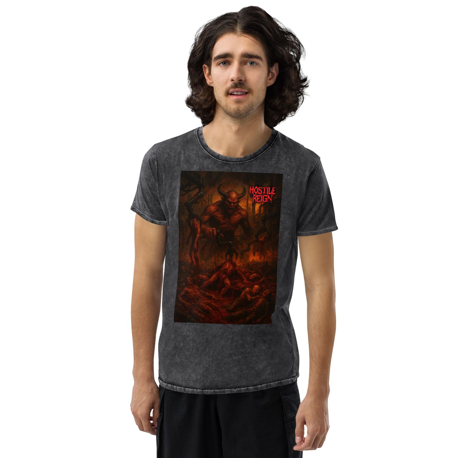Denim T-Shirt METAL VORAK BRUTAL EVIL MEAT FACTORY HOSTILE REIGN