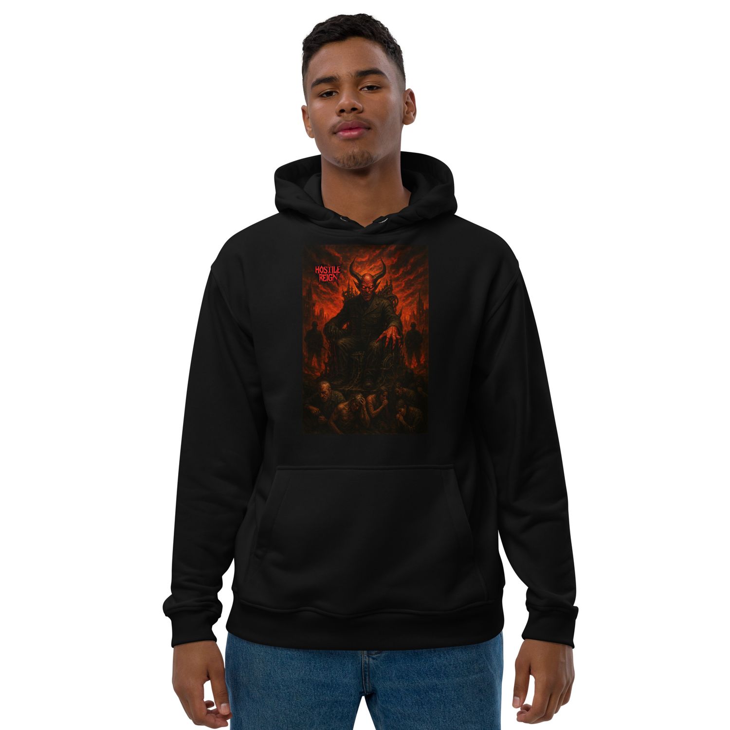 Premium eco hoodie METAL TYRANNY EVIL DICTATOR HOSTILE REIGN
