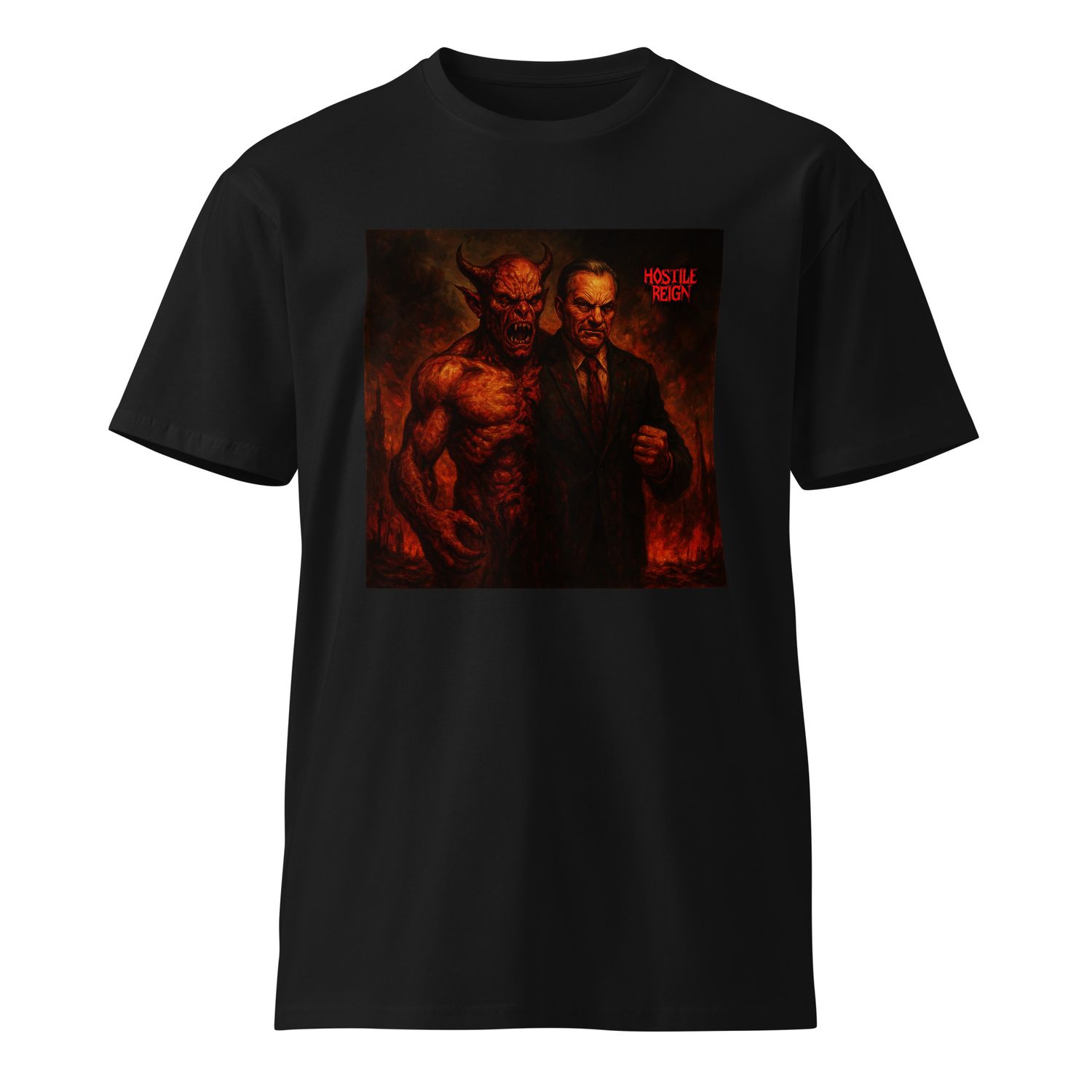 Unisex premium t-shirt METAL EVIL POLITICAL FUSION HOSTILE REIGN