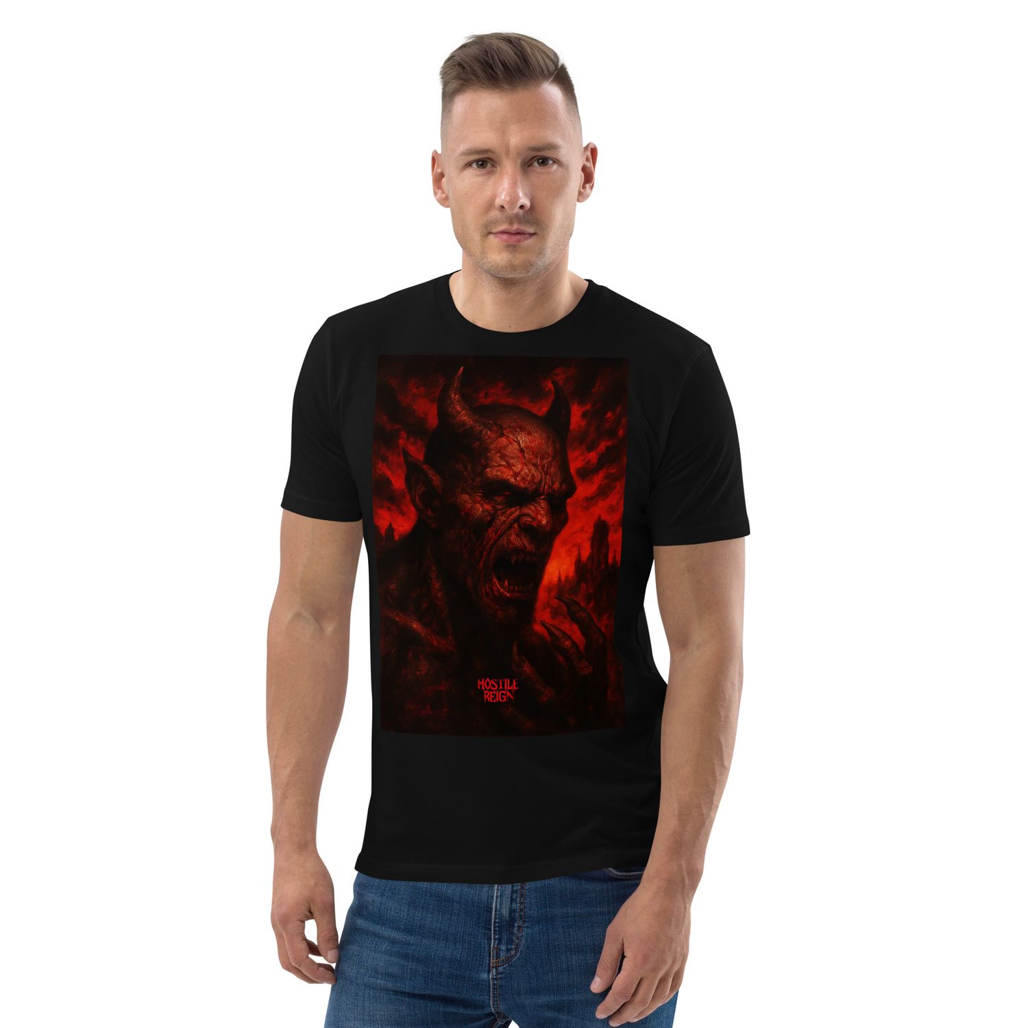 Unisex organic cotton t-shirt METAL EVIL VORAK FACE LIMITED EDITION HOSTILE REIGN