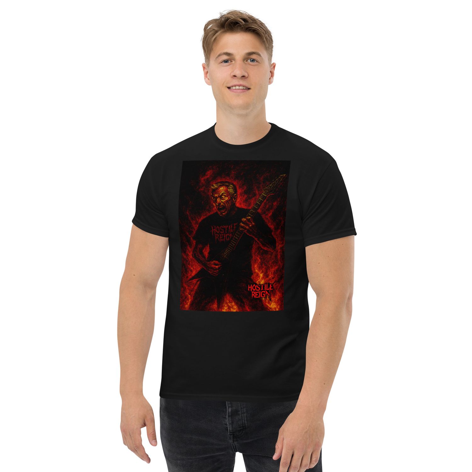 Unisex classic tee METAL Eyes open! Always ready! HOSTILE REIGN