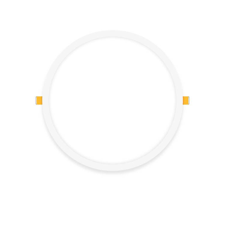 Round White LED Panel of 8.78in, 18W 1440lm Cool White, Recessed