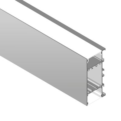 Two Way Anodized Aluminum Profile, White Milky Cover, 6.56ft 3.54x1.65in