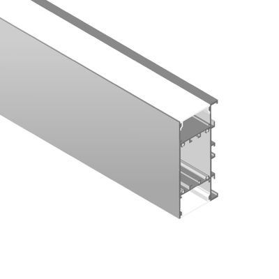 Two Way Anodized Aluminum Profile, White Milky Cover, 6.56ft 3.54x1.65in