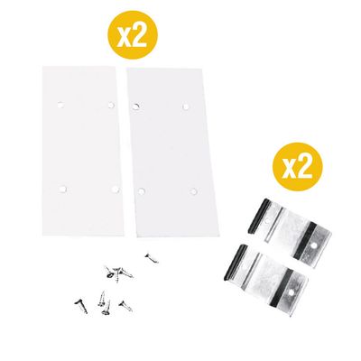 Kit of 2 Caps and 2 Clips for Aluminum Profile per-23-2m