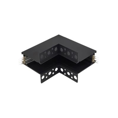 Inner Corner R-S Connector for Black Magnetic Lighting Track, Recessed, 90°