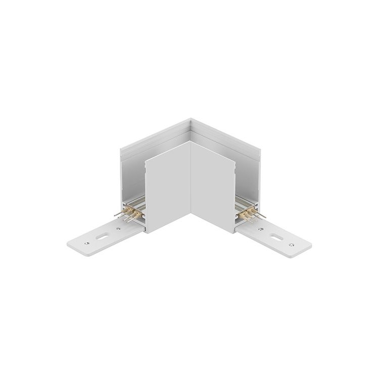 L-Shape Corner Connector for White Magnetic Light Track, Surface Mount, 90°