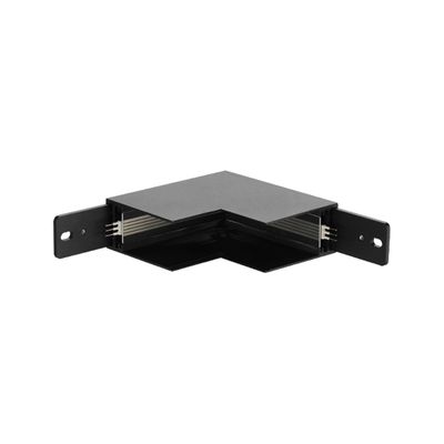 L-Shape Corner Connector for Black Magnetic Light Track, Surface Mount, 90°