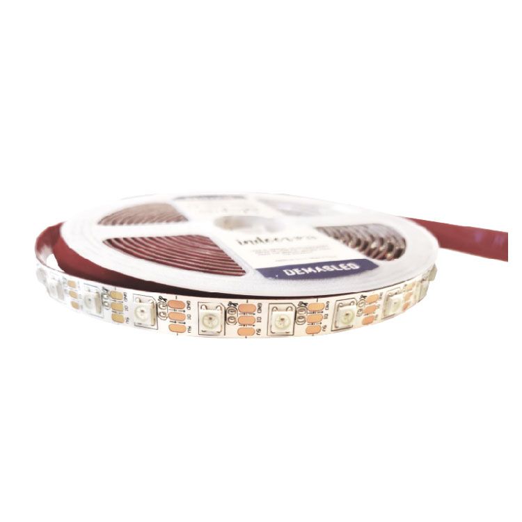 Pixel SMD5050 LED Strip, WS2812B IC, 5V 12W/m RGB 60LEDs/m, 16.4ft
