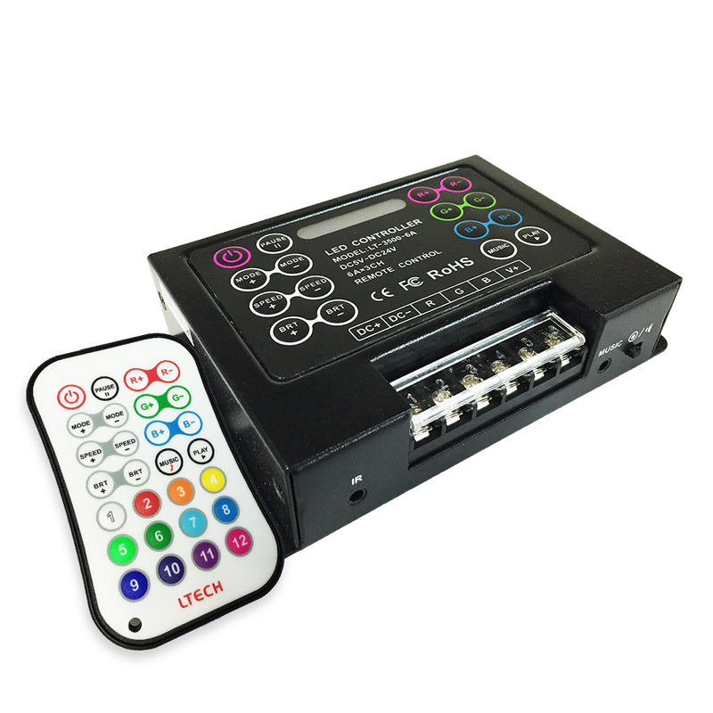 IF - RGB LED Music Controller - 3 Channels 20 modes DC 5-24V 18A