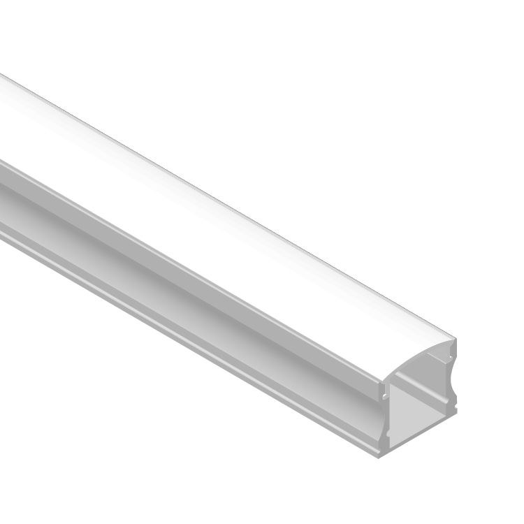 Surface Mount Anodized Aluminum Profile, U-Shape, 6.56ft 0.67x0.57in