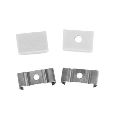 Kit of 2 Caps and 2 Clips for Aluminum Profile per-38-2m