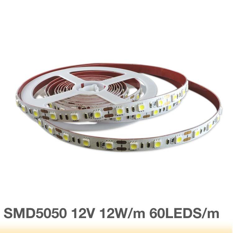 10mm SMD5050 LED Strip Neutral White 4000ºK 12V 12W/m 960lm/m 60LED/m 16.4ft