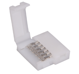 Transparent PC connector for RGB-CW-WW strip · 6Pin, 12mm, IP20