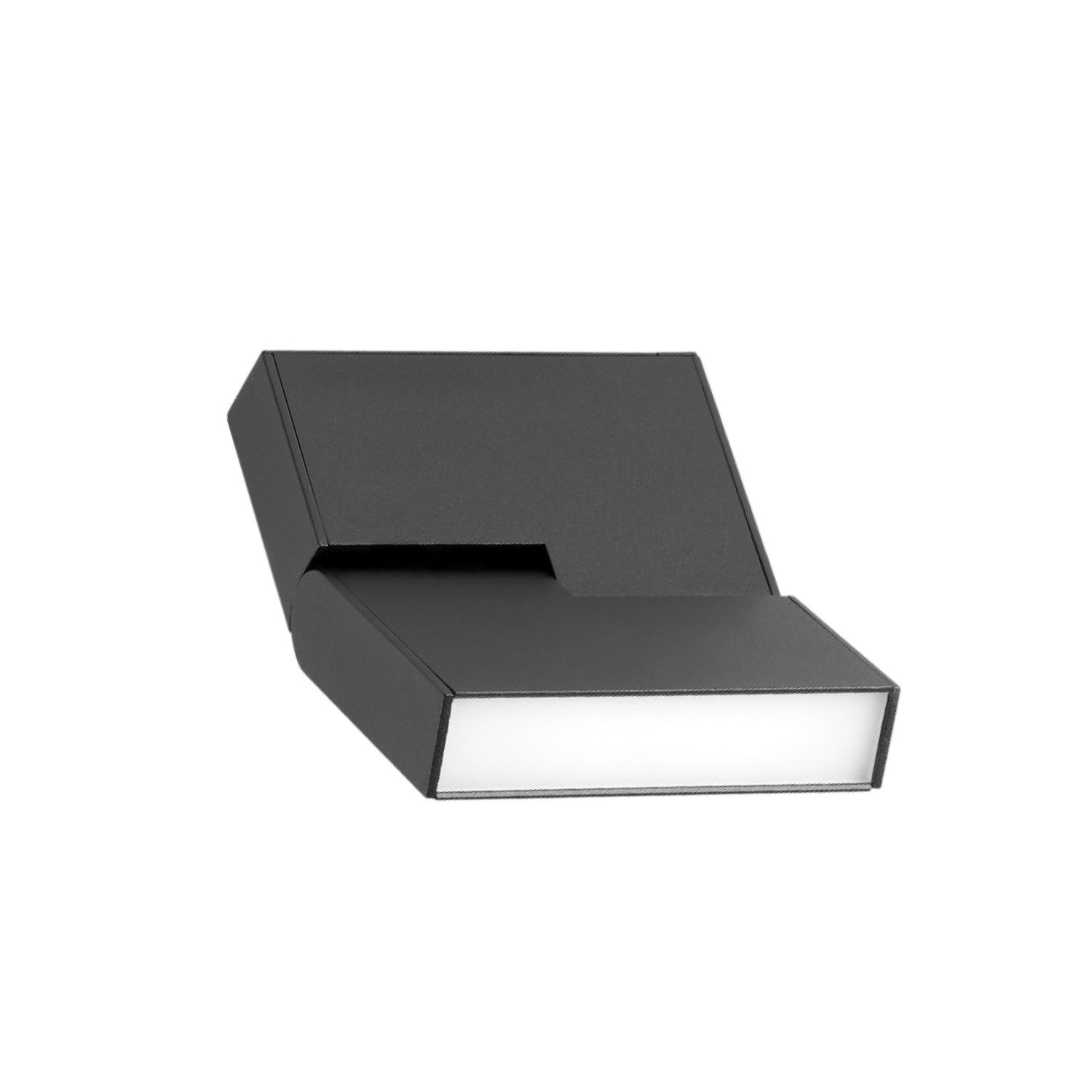 Black Magnetic Track Light, Foldable Grille with Cover, 8W, Neutral White