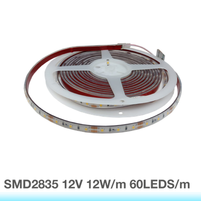8mm SMD2835 LED Strip Cool White 6000ºK 12V 12W/m 1200lm/m 60LED/m 16.4ft
