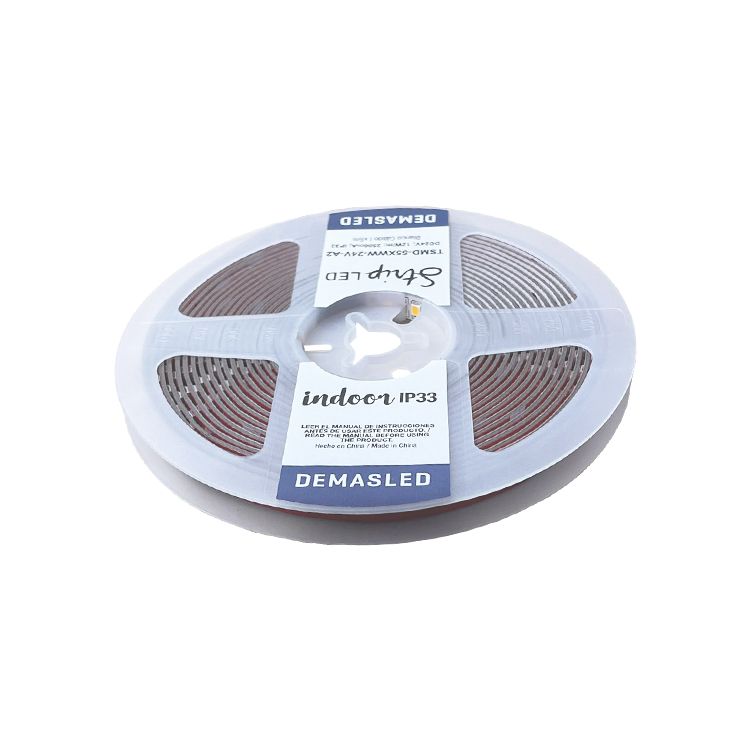 SMD2835 LED Strip, 24V 12W/m, Super Warm White 1200lm/m, 8mm PBC